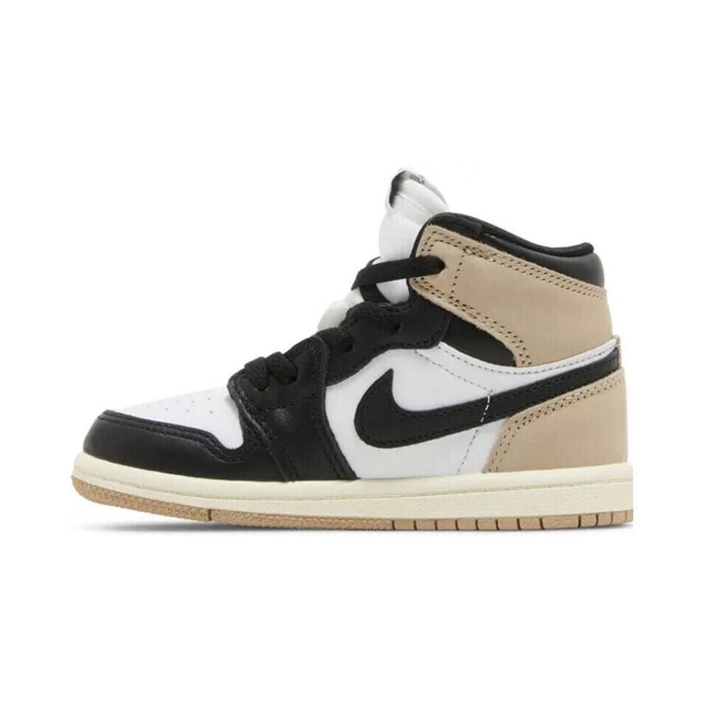 Jordan 1 Retro High OG Lifestyle Sneakers Latte Toddlers 7C Brown FD2598